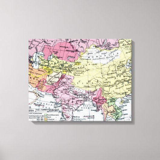 TOILE CARTE : L'EUROPE EN ASIE (Recto)
