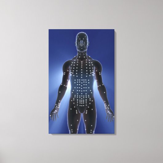 Toile Carte lumineuse des points d'acupuncture (Recto)
