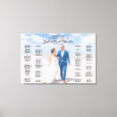 Toile Carte mariage moderne avec photo, élégant (Recto)