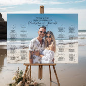 Toile Carte mariage moderne avec photo, élégant