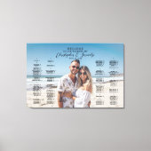 Toile Carte mariage moderne avec photo, élégant (Recto)