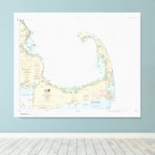 Toile Carte marine de Cape Cod Bay 13246 (Insitu (Plancher de Bois))