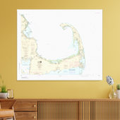 Toile Carte marine de Cape Cod Bay 13246 (Insitu(Salon))