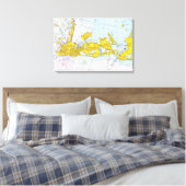 Toile Carte marine de Key West, Floride (Insitu(Chambre))