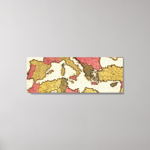 Toile Carte méditerranéenne de SeaPanoramic