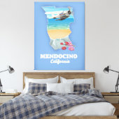 Toile Carte Mendocino California (Insitu(Chambre))