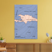 Toile Carte météo d'Hispaniola (Insitu(Salon))