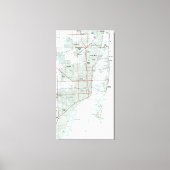 Toile Carte Miami Florida (1981) (Recto)