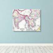 Toile Carte Mitchell | Inde, Tibet, Chine et SE Asie (Insitu (Plancher de Bois))