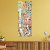 Toile Carte moderne de New York III (Insitu(Salon))