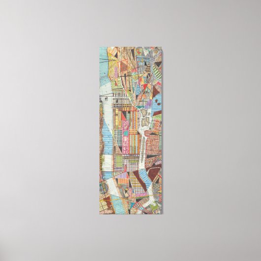 Toile Carte moderne de New York III (Recto)
