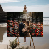 Toile Carte moderne des sièges mariages avec photo