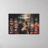 Toile Carte moderne des sièges mariages avec photo (Recto)