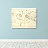 Toile Carte mondiale (Insitu (Plancher de Bois))