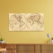 Toile Carte mondiale 4 (Insitu(Salon))