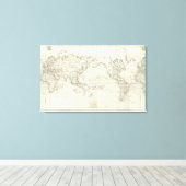 Toile Carte mondiale 9 (Insitu (Plancher de Bois))