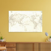 Toile Carte mondiale 9 (Insitu(Salon))