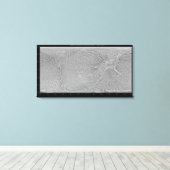 Toile Carte mondiale de la lune de Saturne Dione (Insitu (Plancher de Bois))