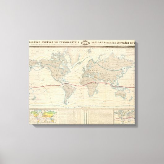 Toile Carte mondiale de la végétation (Recto)