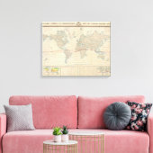 Toile Carte mondiale de la végétation (Insitu(Salon))