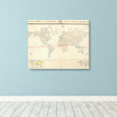 Toile Carte mondiale de la végétation (Insitu (Plancher de Bois))