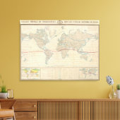 Toile Carte mondiale de la végétation (Insitu(Salon))