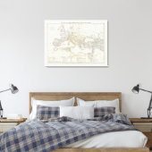 Toile Carte mondiale de l'hémisphère oriental (Insitu(Chambre))