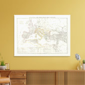 Toile Carte mondiale de l'hémisphère oriental (Insitu(Salon))