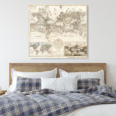 Toile Carte mondiale du flux d'air (Insitu(Chambre))