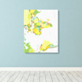 Toile Carte mondiale Globe Pays Atlas (Insitu (Plancher de Bois))