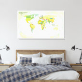 Toile Carte mondiale Globe Pays Atlas (Insitu(Chambre))