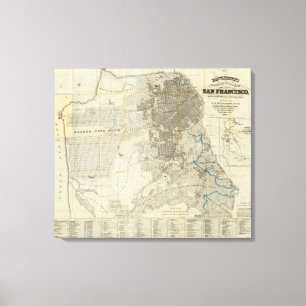 Toile Carte officielle de la ville de San Francisco de B
