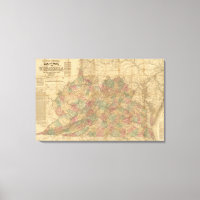 Carte officielle de l'État de Virginie par Lloyd
