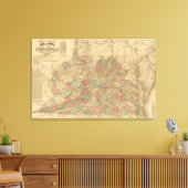 Toile Carte officielle de l'État de Virginie par Lloyd (Insitu(Salon))