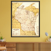 Toile Carte officielle du chemin de fer du Wisconsin (19 (Insitu(Salon))