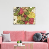 Toile Carte panoramique AllemagneAllemagne (Insitu(Salon))