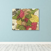 Toile Carte panoramique AllemagneAllemagne (Insitu (Plancher de Bois))