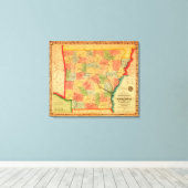 Toile Carte panoramique Arkansas (Insitu (Plancher de Bois))