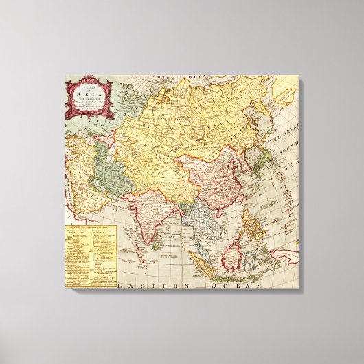 Toile Carte panoramique AsieAsie 9 (Recto)