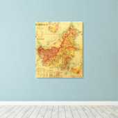 Toile Carte panoramique BornéoBorneo (Insitu (Plancher de Bois))