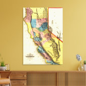 Toile Carte panoramique Californie (Insitu(Salon))