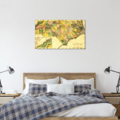 Toile Carte panoramique Caroline du Nord (Insitu(Chambre))