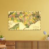 Toile Carte panoramique Caroline du Nord (Insitu(Salon))