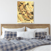 Toile Carte panoramique de Californie (Insitu(Chambre))