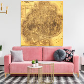 Toile Carte panoramique de l'île du Désert du Mont (Insitu(Salon))