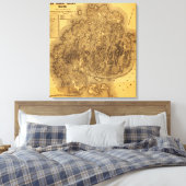 Toile Carte panoramique de l'île du Désert du Mont (Insitu(Chambre))