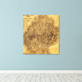 Toile Carte panoramique de l'île du Désert du Mont (Insitu (Plancher de Bois))