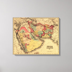 Toile Carte panoramique de Moyen-Orient "Perse Arabie "