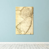 Toile Carte panoramique du New JerseyNew Jersey (Insitu (Plancher de Bois))