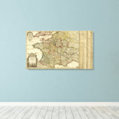 Toile Carte panoramique FranceFrance (Insitu (Plancher de Bois))